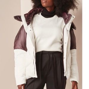 Maje Colorblock puffer jacket